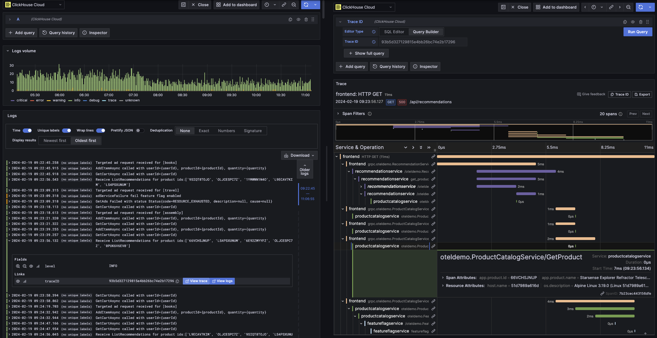 Пример связыв�ания с помощью ссылок на данные